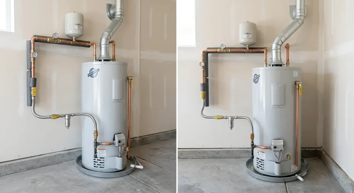water heater repair work, project example in Layton, UT