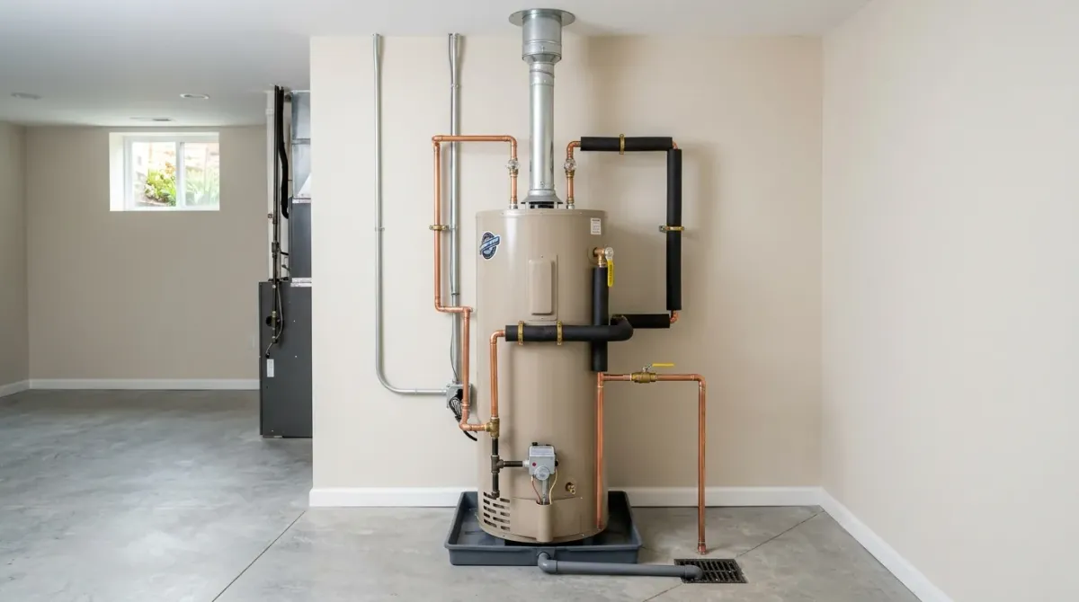 water heater repair work, project example in Centerville, UT