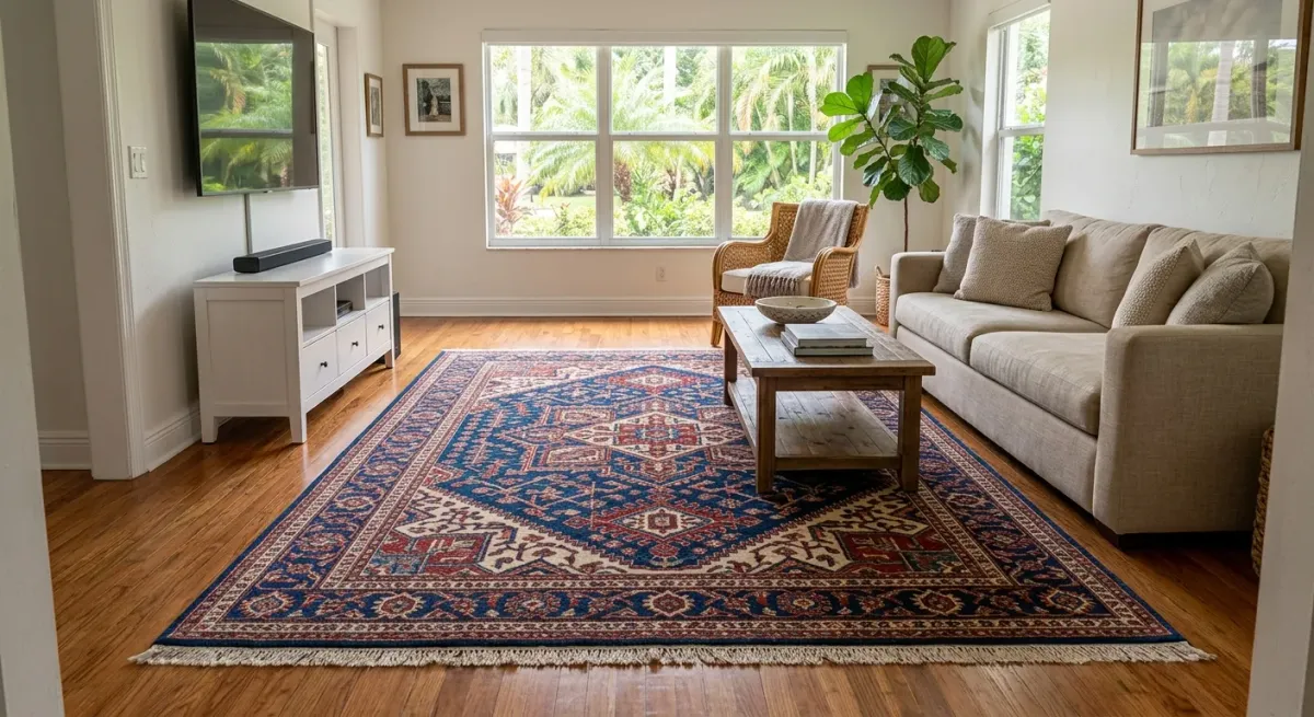 rug cleaning work, project example in Lantana, FL