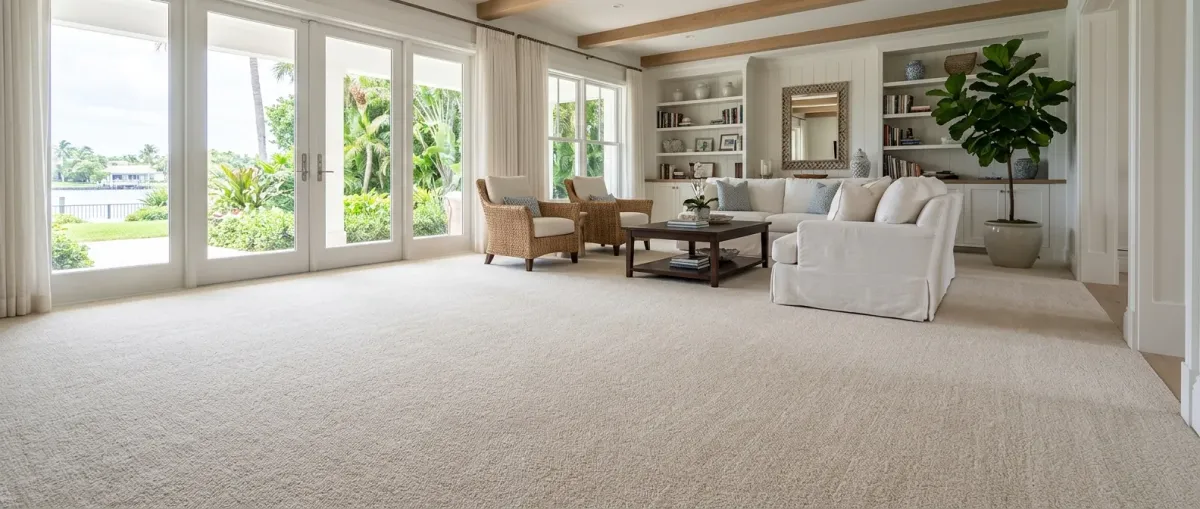 carpet cleaning work, project example in Lantana, FL