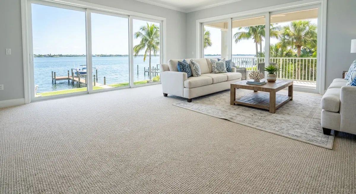 carpet cleaning work, project example in Vero Beach, FL