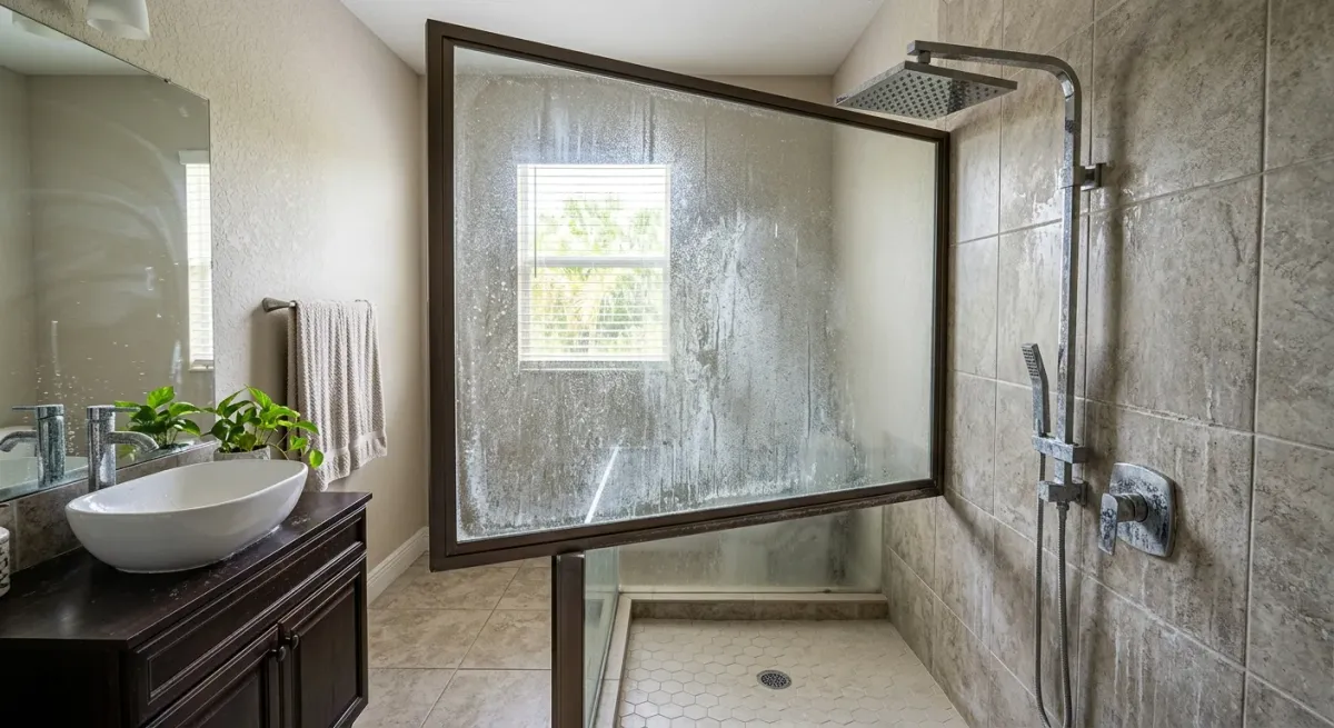 hard water residue work, project example in Stuart, FL