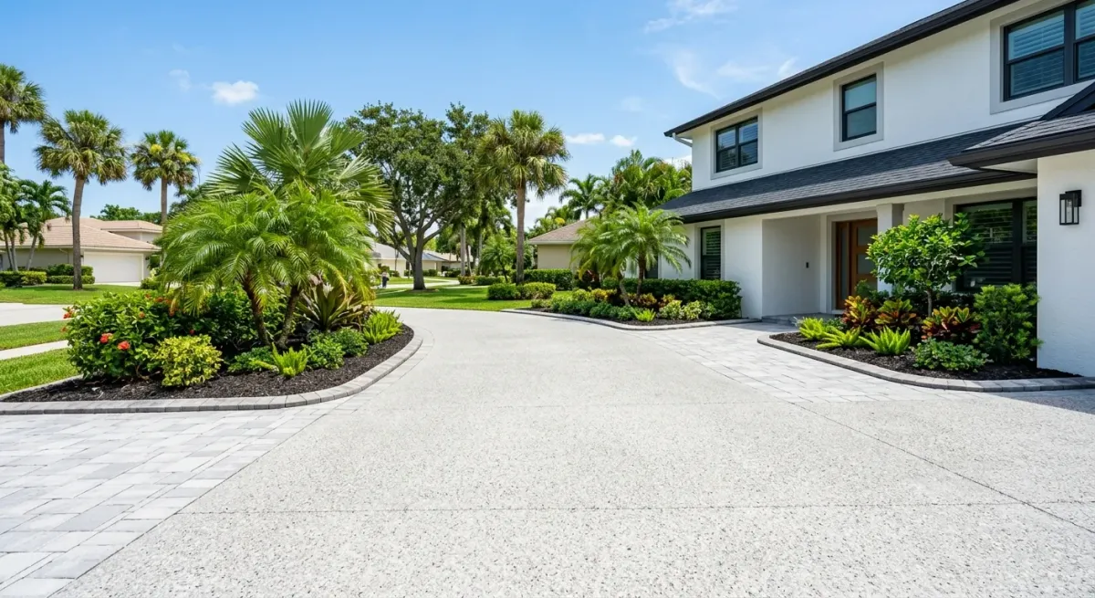 pressure washing work, project example in Lantana, FL