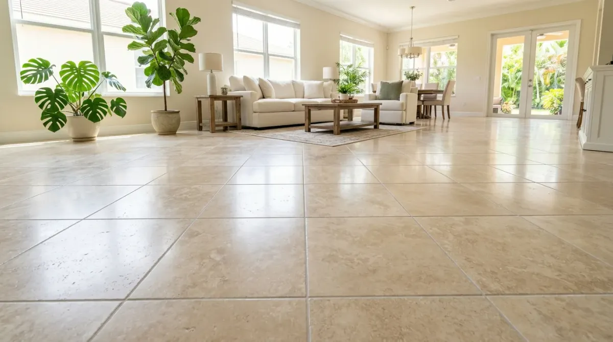 tile and grout cleaning work, project example in Indiantown, FL