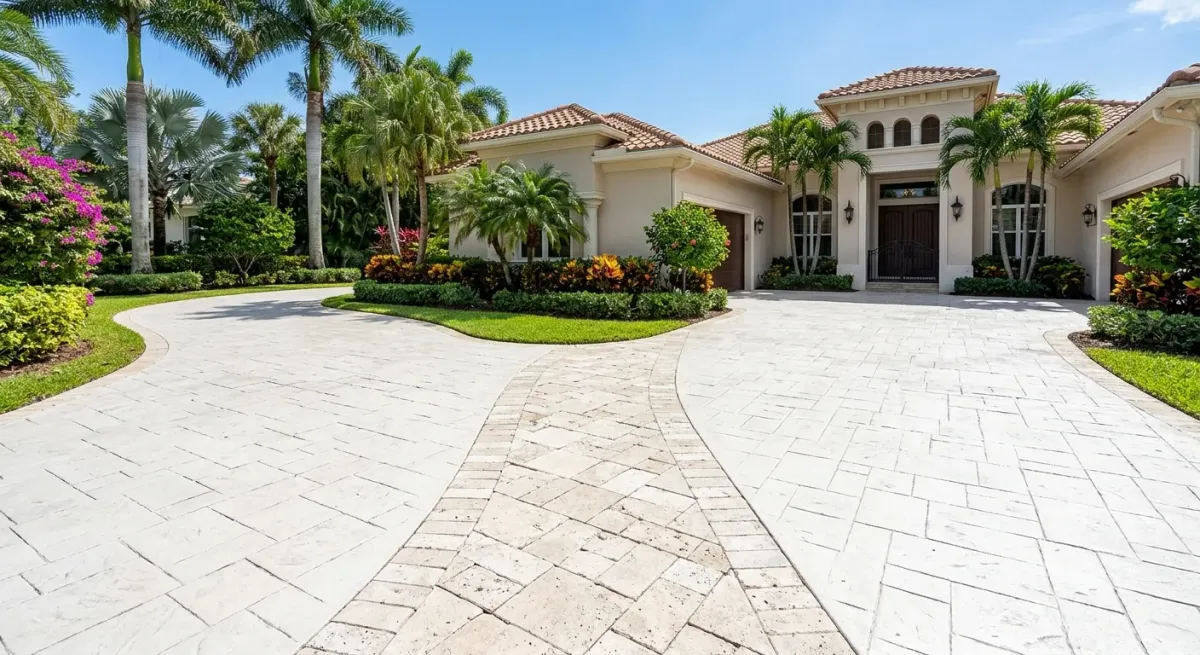 pressure washing work, project example in West Palm Beach, FL