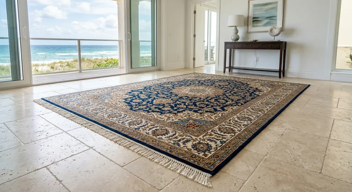 rug cleaning work, project example in Juno Beach, FL