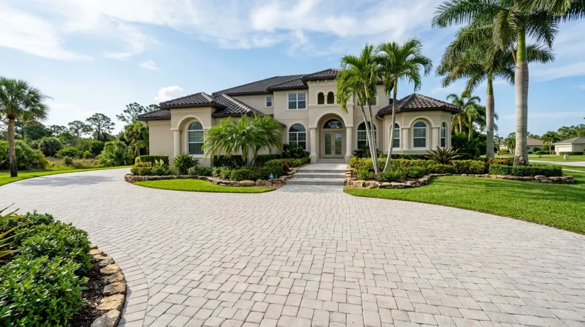 pressure washing work, project example in Palm City, FL