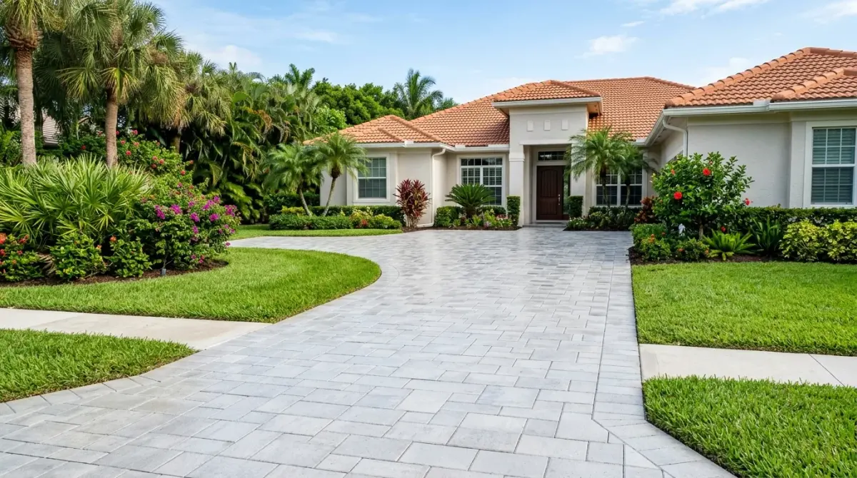 pressure washing work, project example in Palm Beach Gardens, FL