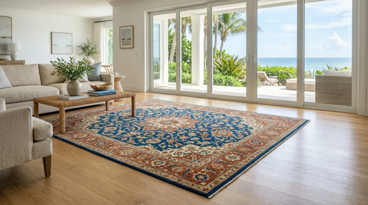 rug cleaning work, project example in Hutchinson Island, FL
