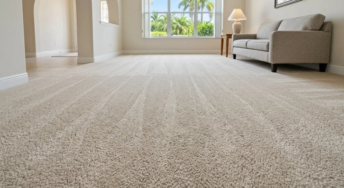 carpet cleaning work, project example in Port St. Lucie, FL