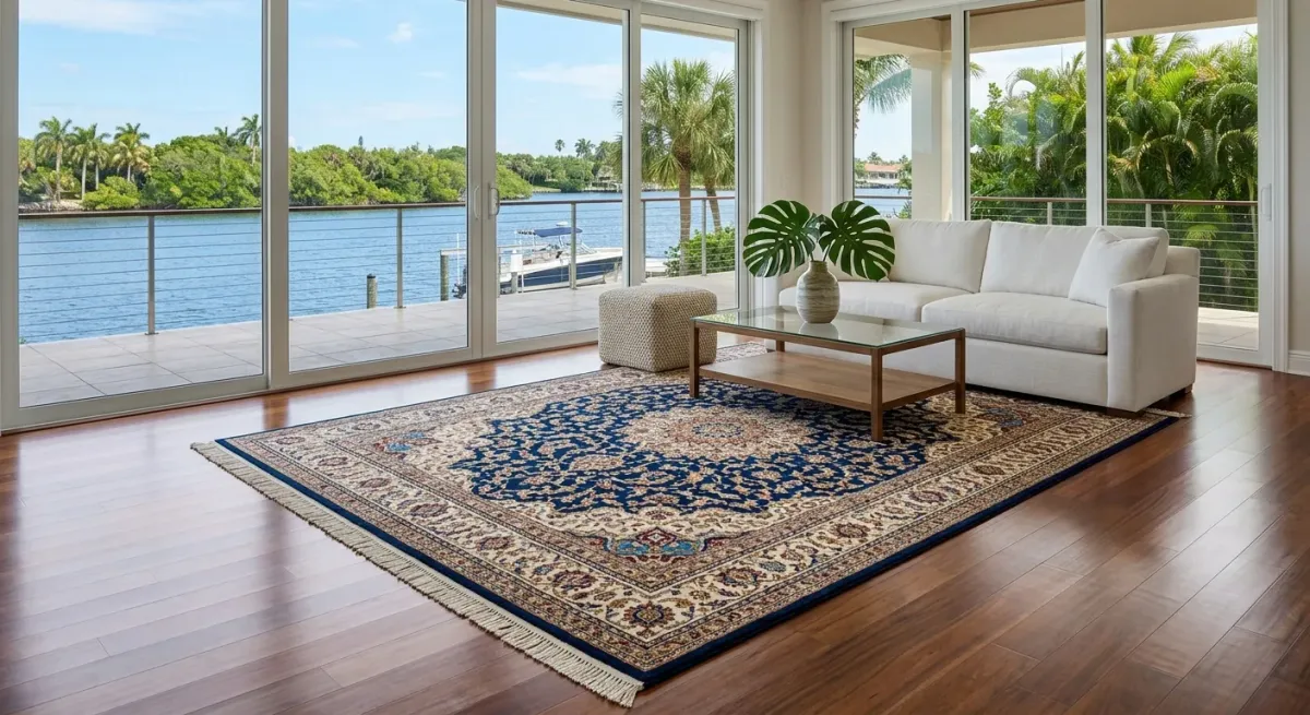 rug cleaning work, project example in Canal Point, FL