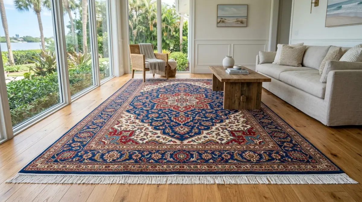 rug cleaning work, project example in Tequesta, FL