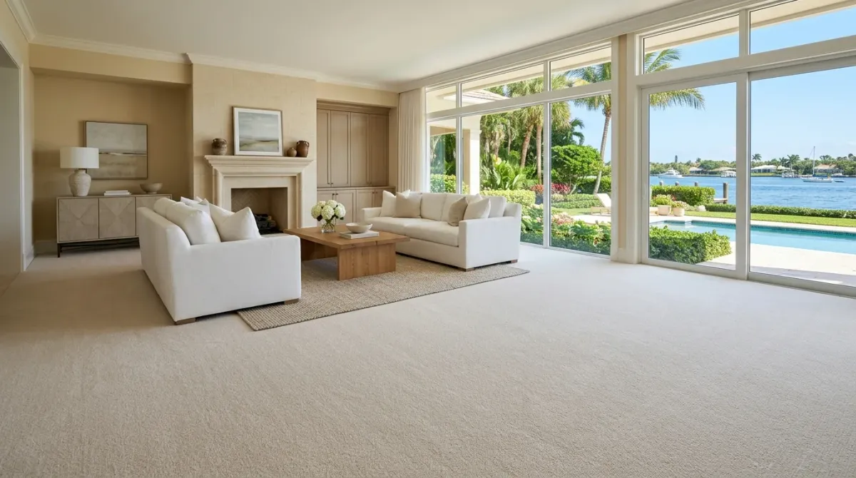 carpet cleaning work, project example in Jupiter, FL