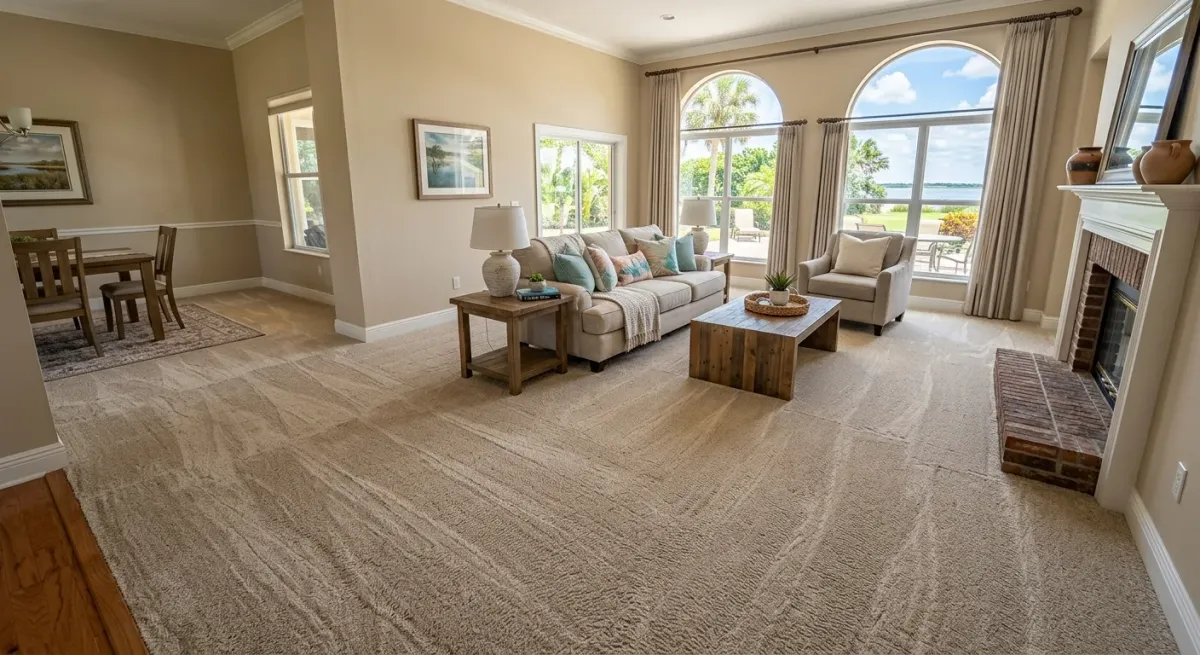 carpet cleaning work, project example in Okeechobee, FL
