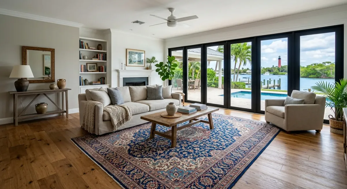 rug cleaning work, project example in Jupiter, FL