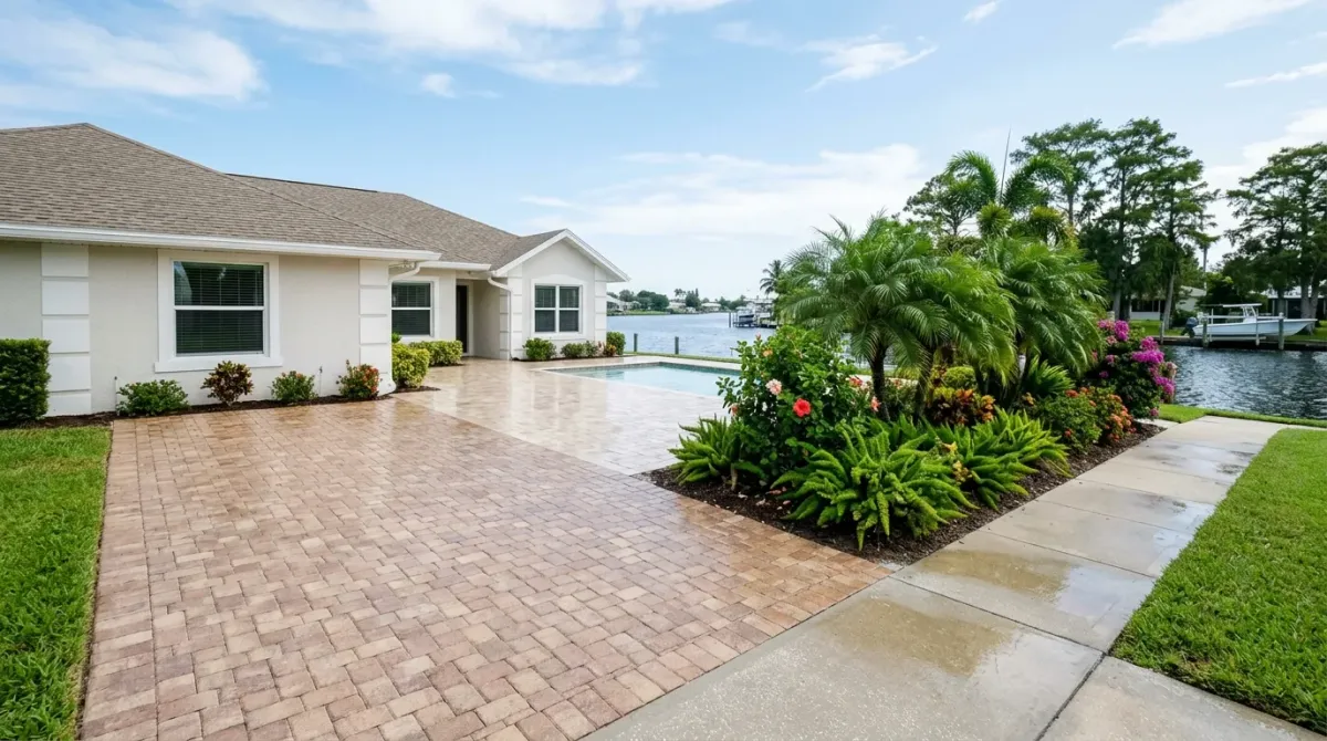 pressure washing work, project example in Canal Point, FL