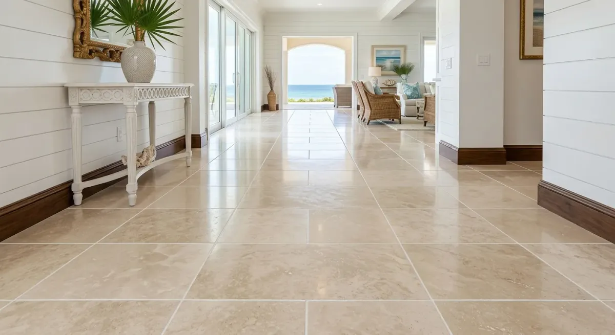 tile and grout cleaning work, project example in Hutchinson Island, FL