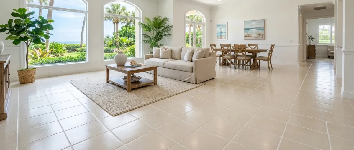 tile and grout cleaning work, project example in Vero Beach, FL