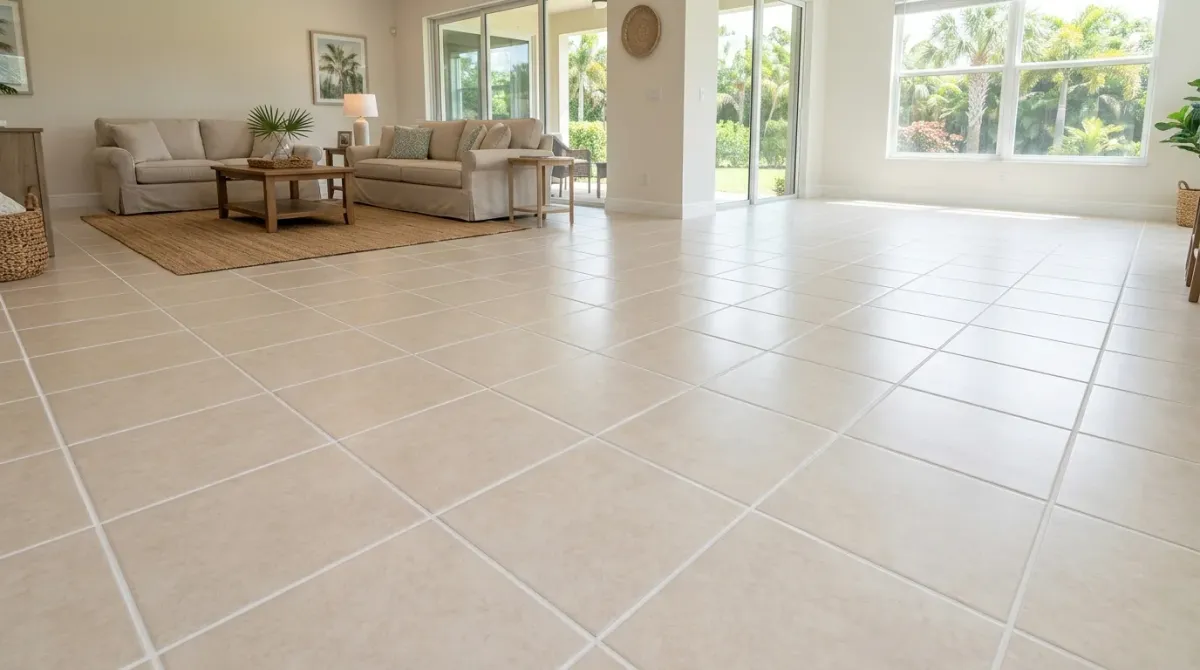tile and grout cleaning work, project example in Fellsmere, FL