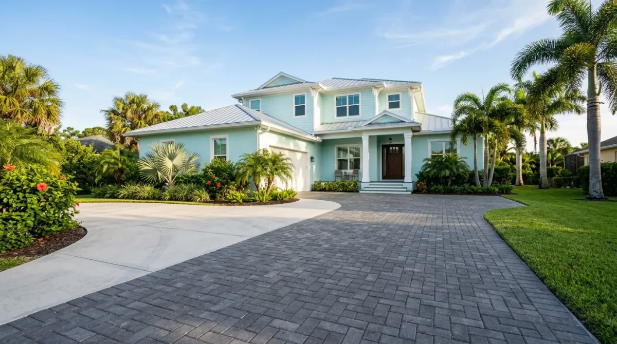 pressure washing work, project example in Fort Pierce, FL