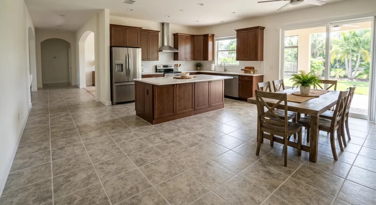 tile and grout cleaning work, project example in Fort Pierce, FL