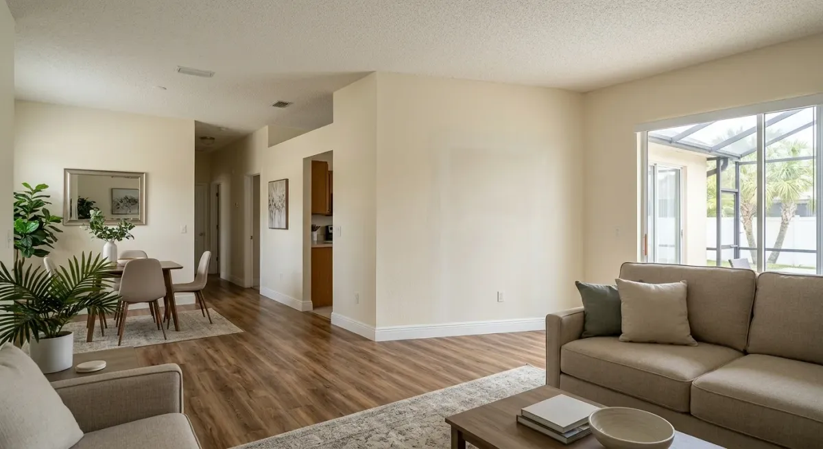 drywall repair work, project example in Kissimmee, FL