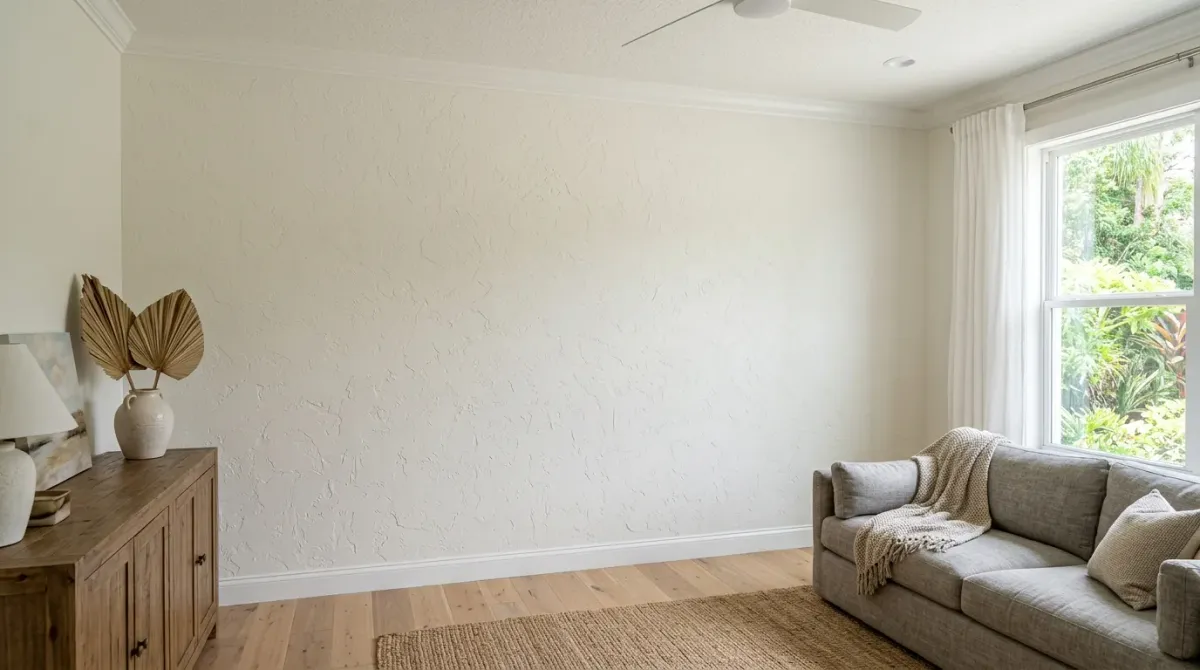 knockdown texture work, project example in Winter Springs, FL