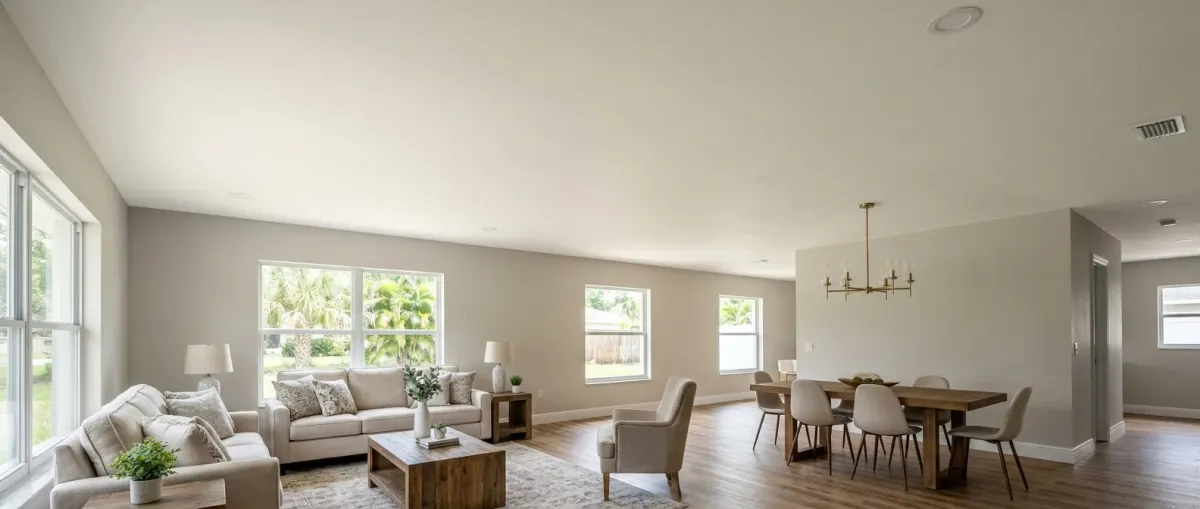 popcorn ceiling removal work, project example in Casselberry, FL