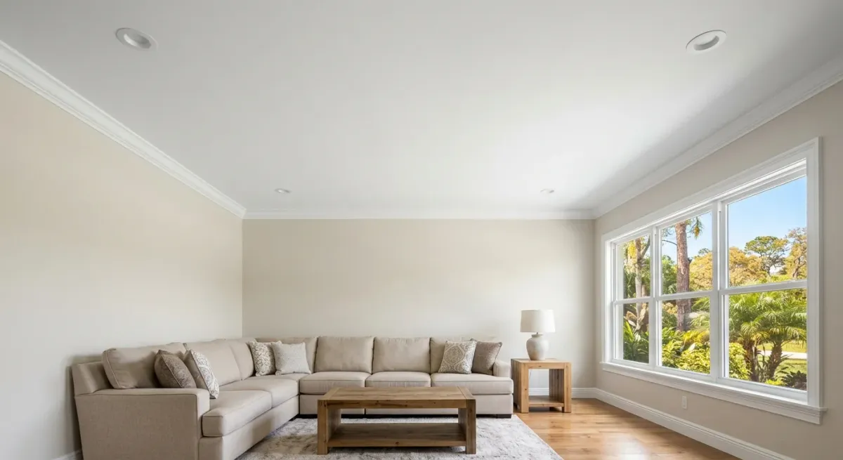 popcorn ceiling removal work, project example in Montverde, FL