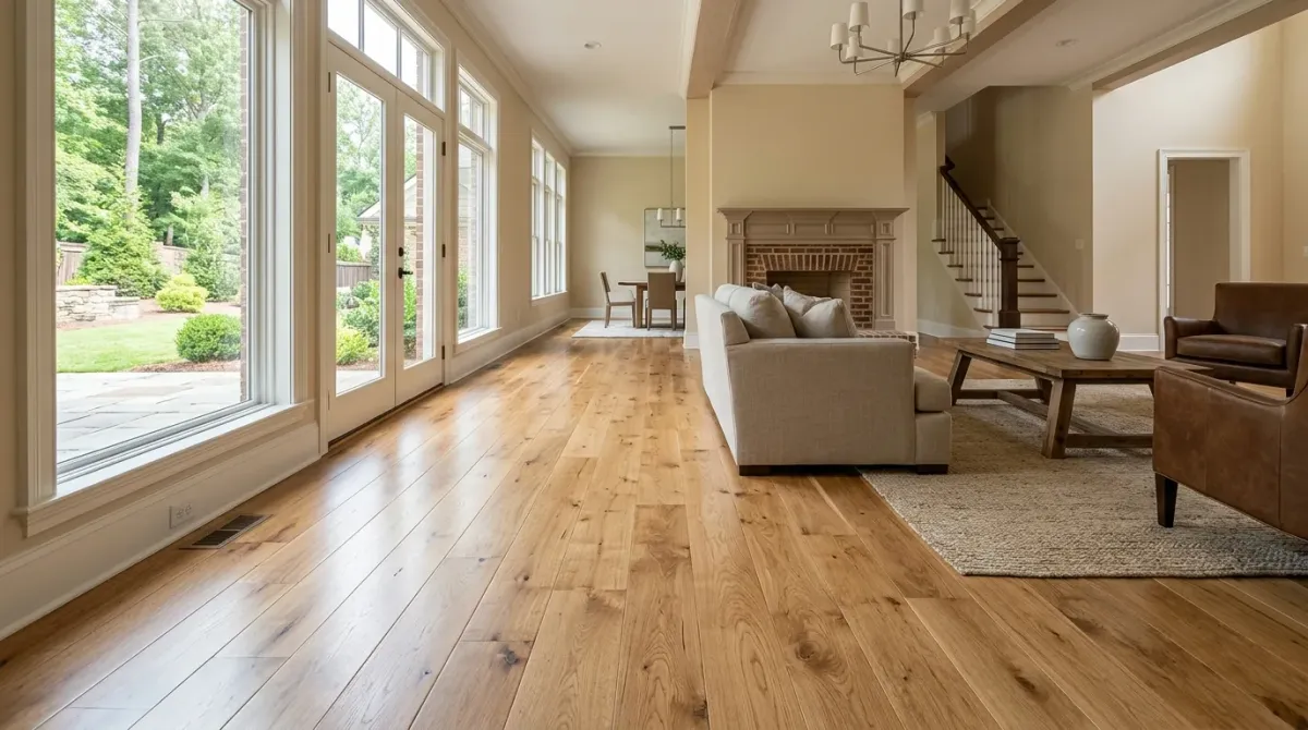 hardwood floor installation work, project example in Johns Creek, ga