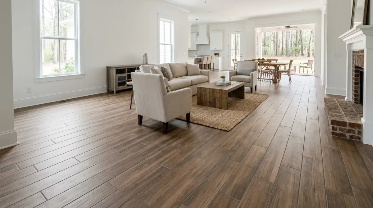 tile flooring work, project example in Brookhaven, MS