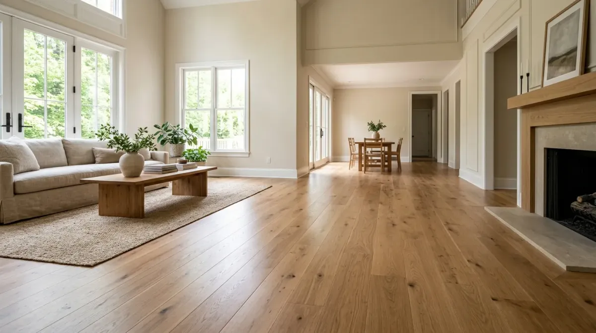 hardwood floor installation work, project example in Tucker, GA