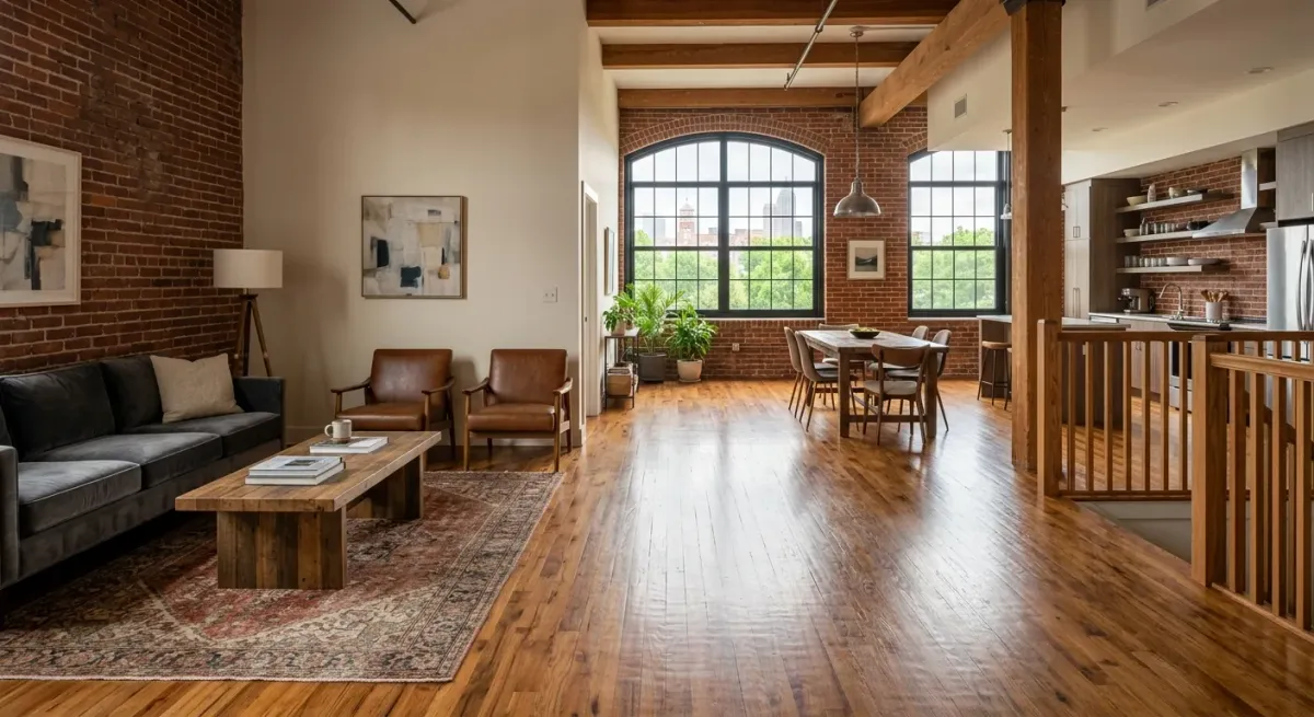 hardwood flooring work, project example in Old Fourth Ward, ga