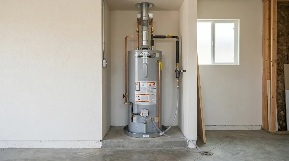 water heater repair work, project example in Knights Landing, CA