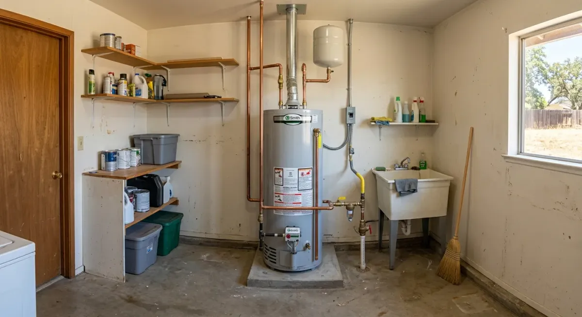 water heater repair work, project example in Pleasant Grove, CA