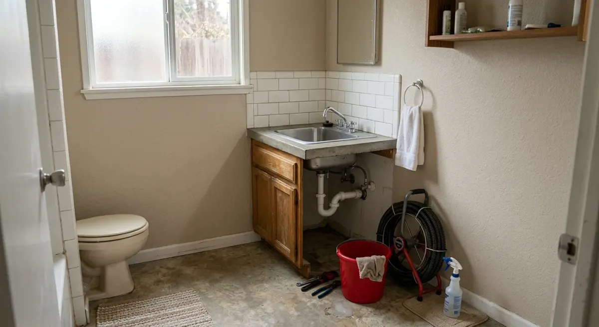 drain cleaning work, project example in Galt, CA