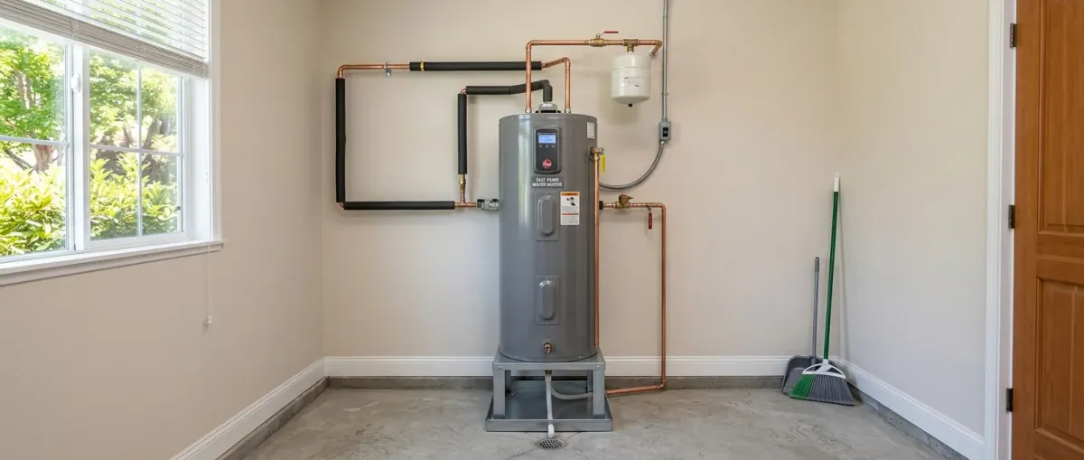 water heater repair work, project example in El Macero, CA