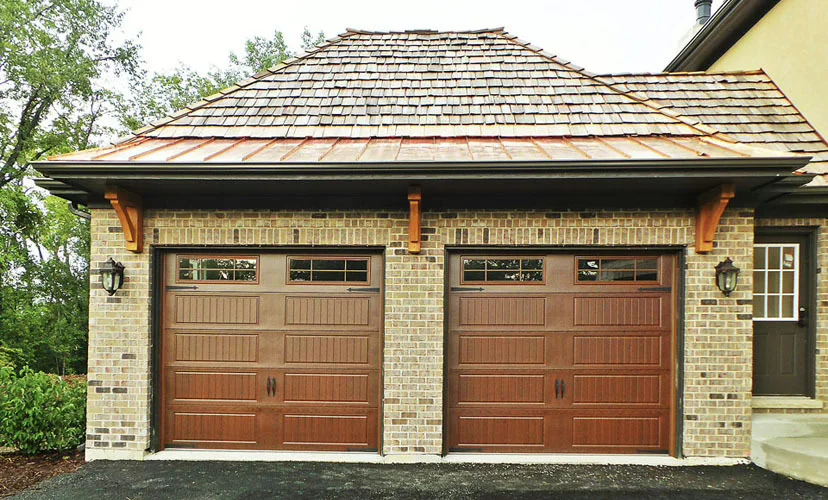 2500-series cottage-style wood garage door