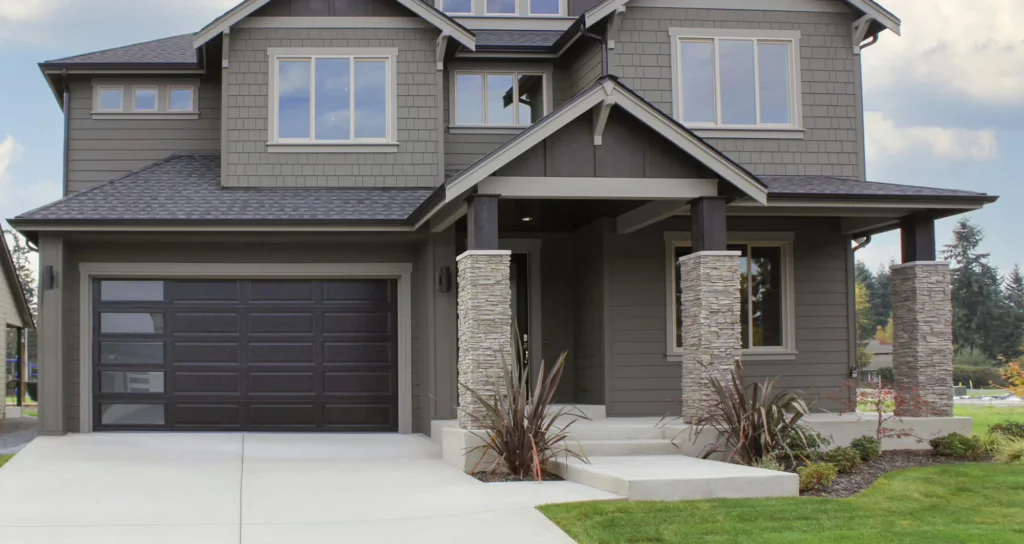4400-series ranch black insulated steel garage door