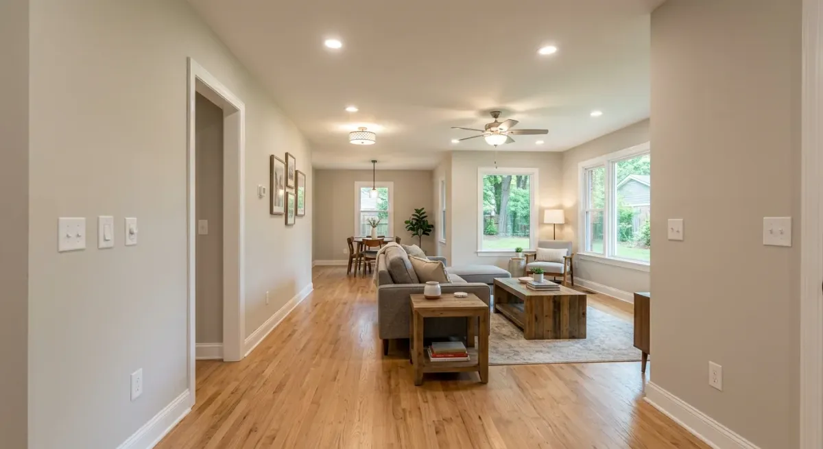 residential rewiring work, project example in Matthews, GA