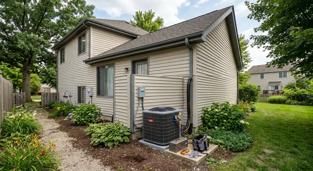 ac tune up inspection work, project example in Plainfield, IL