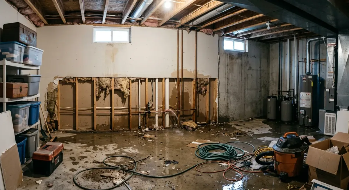 burst pipes work, project example in Plainfield, IL