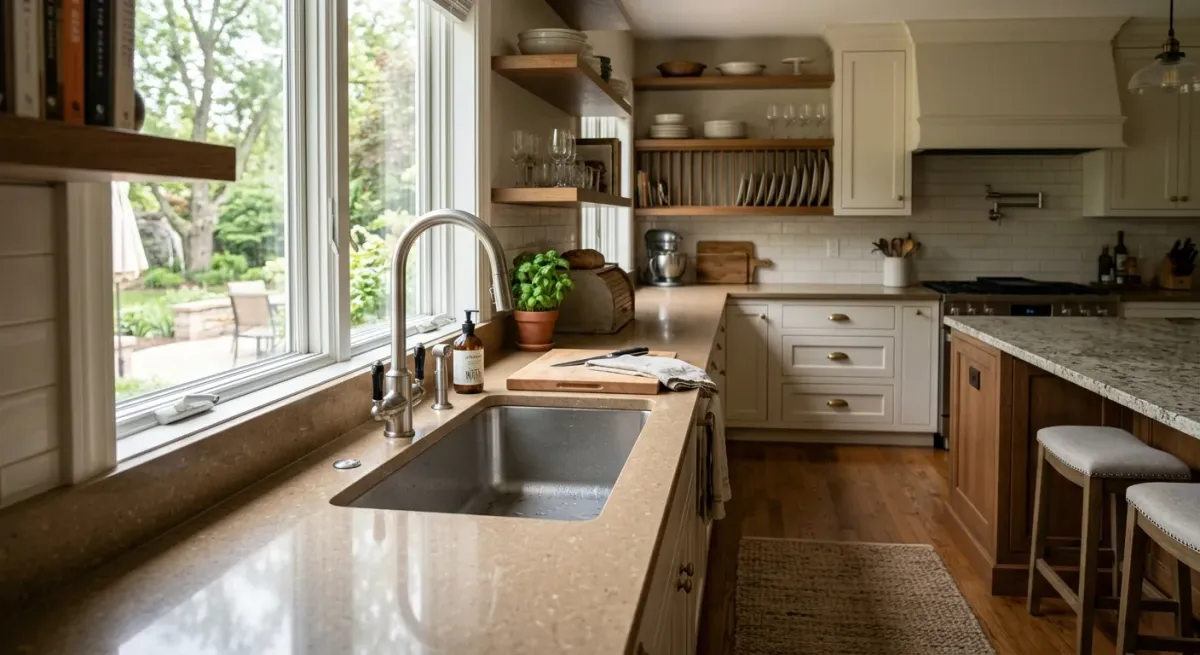 Kitchen sink and faucet