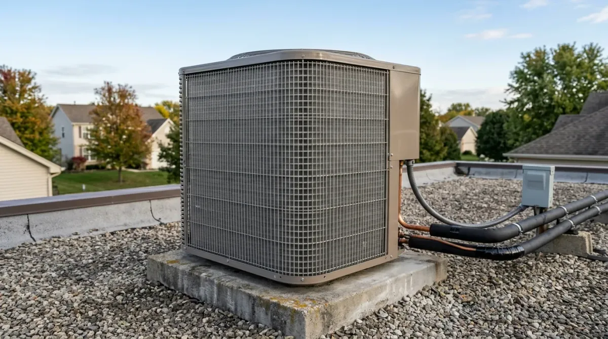 condenser coil service work, project example in Plainfield, IL