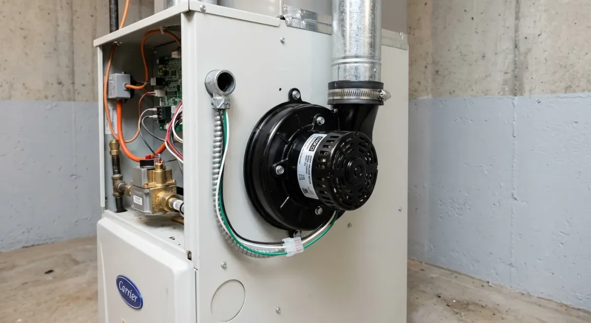 Draft inducer motor on a furnace