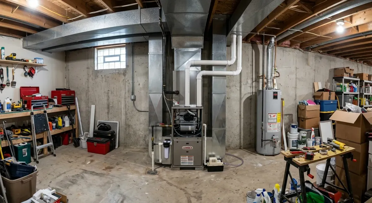 furnace repair work, project example in Plainfield, IL