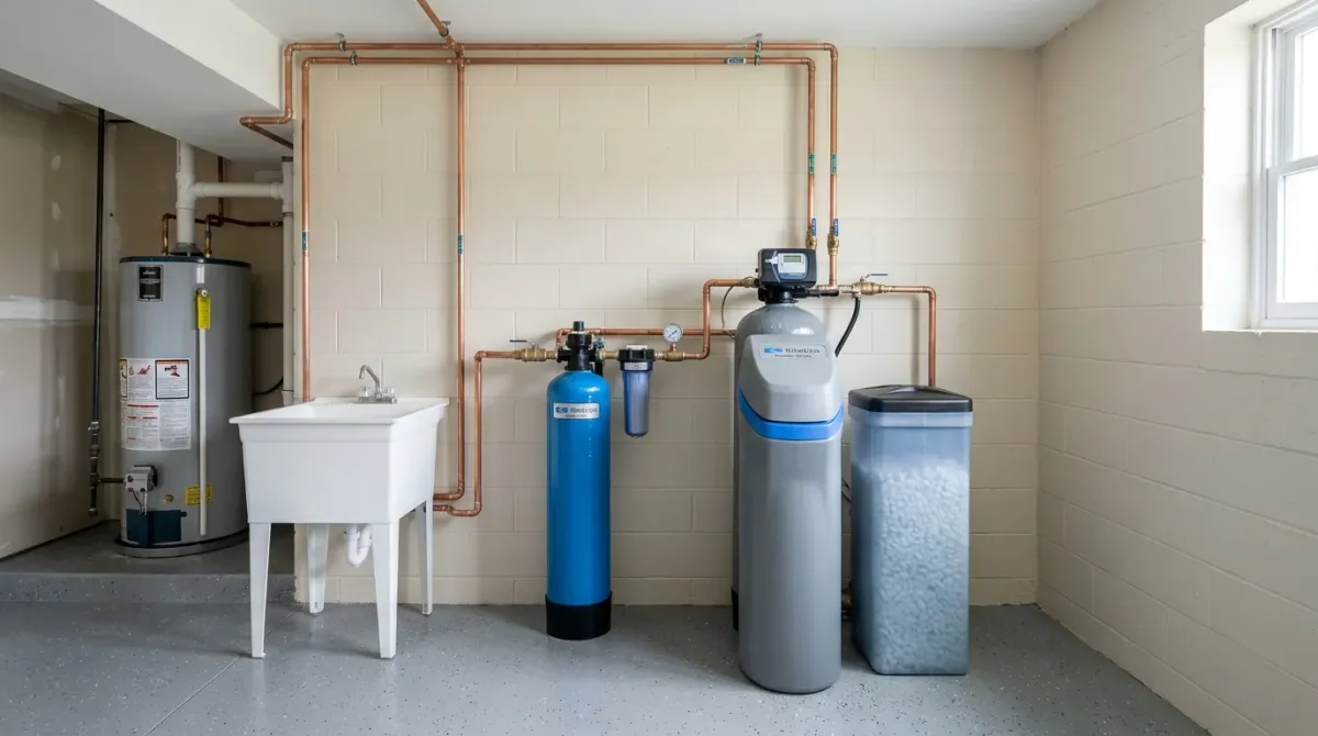 hard water work, project example in Plainfield, IL