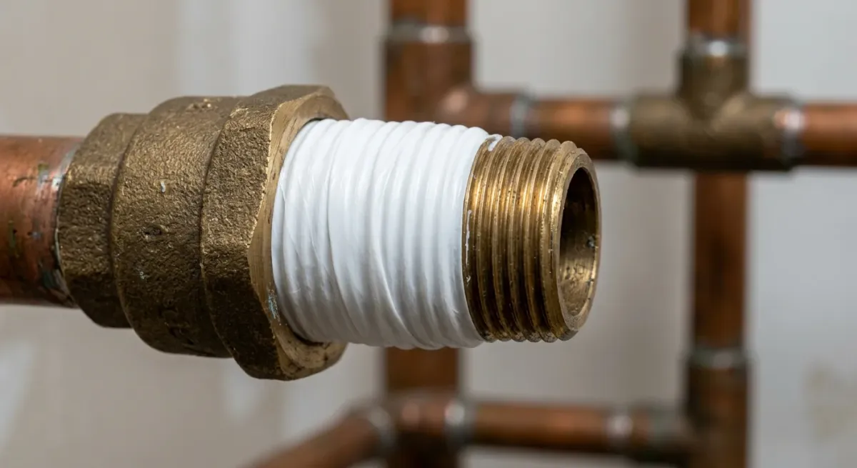 plumber s tape teflon tape work, project example in Plainfield, IL