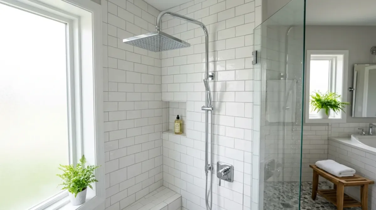 showerhead swap work, project example in Plainfield, IL
