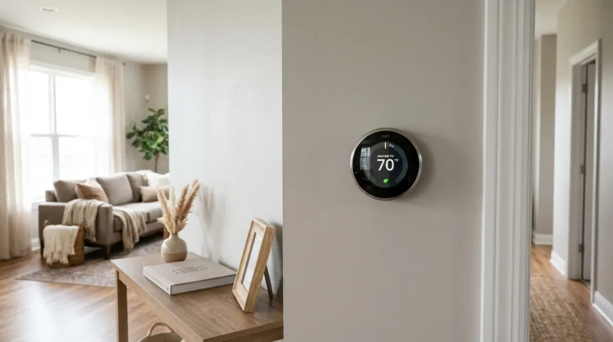 thermostat service work, project example in Plainfield, IL